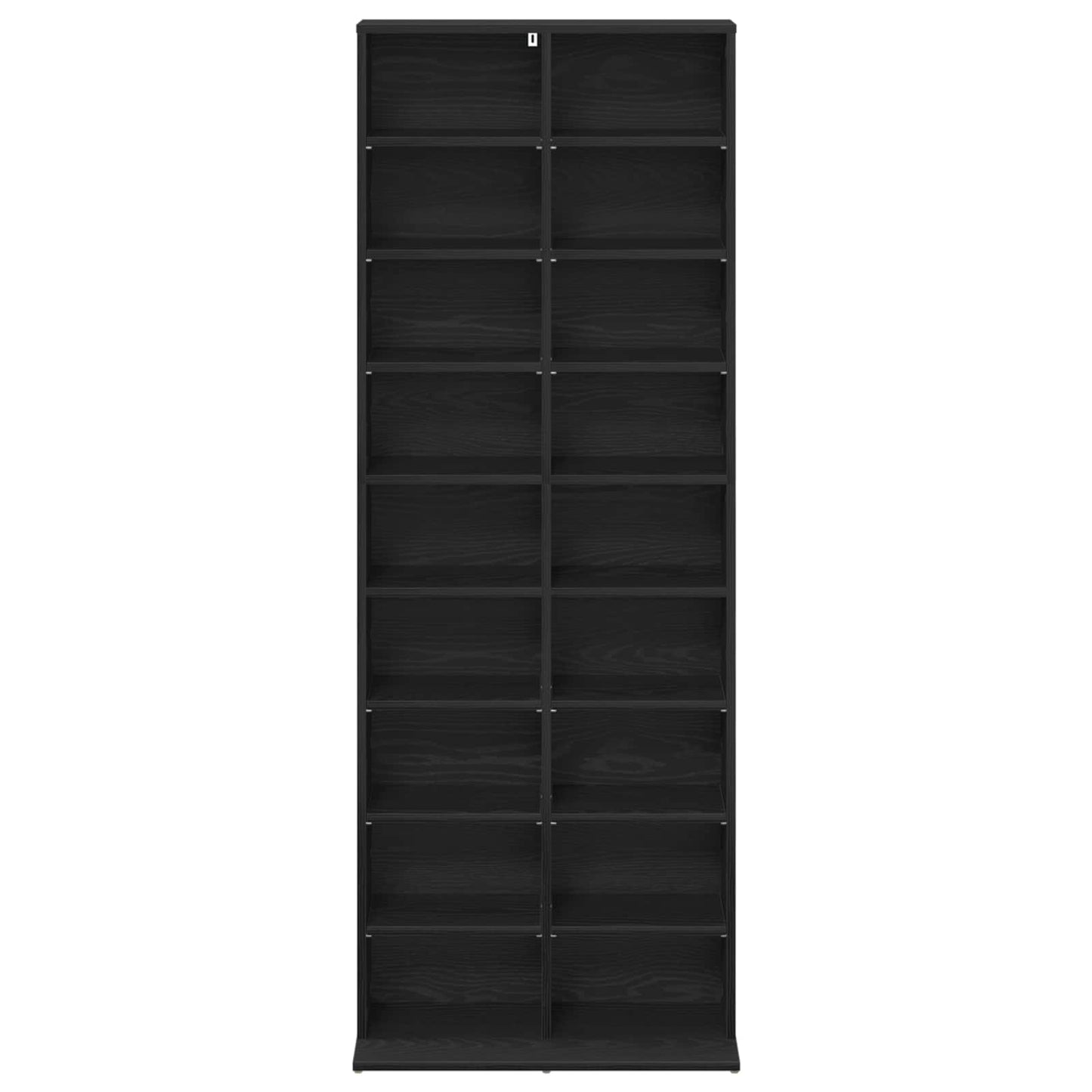 CD Cabinet Black Oak 65 x 23.5 x 175 cm Engineered Wood