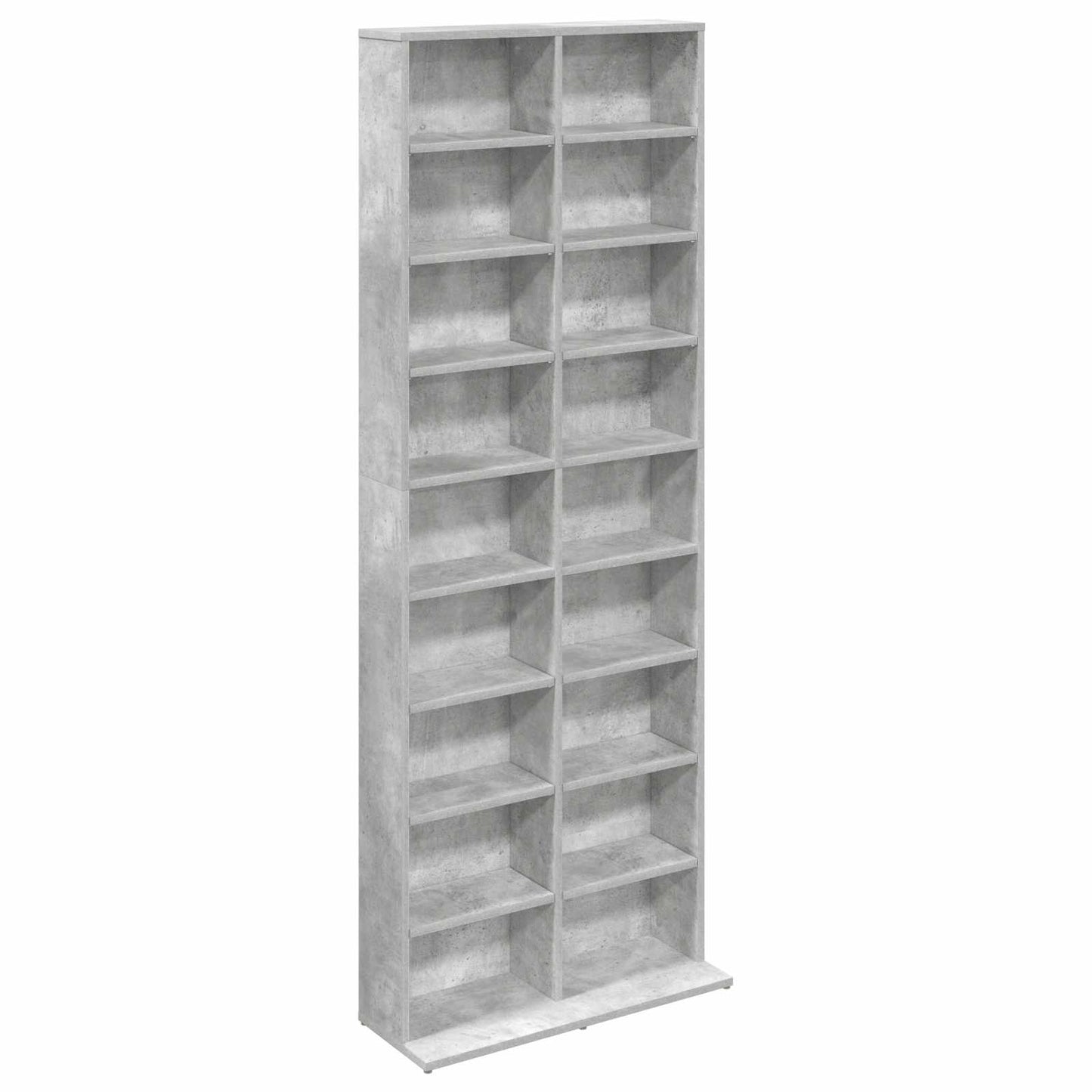 CD Cabinet Concrete Grey 65 x 23.5 x 175 cm Engineered Wood