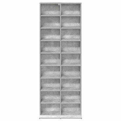 CD Cabinet Concrete Grey 65 x 23.5 x 175 cm Engineered Wood
