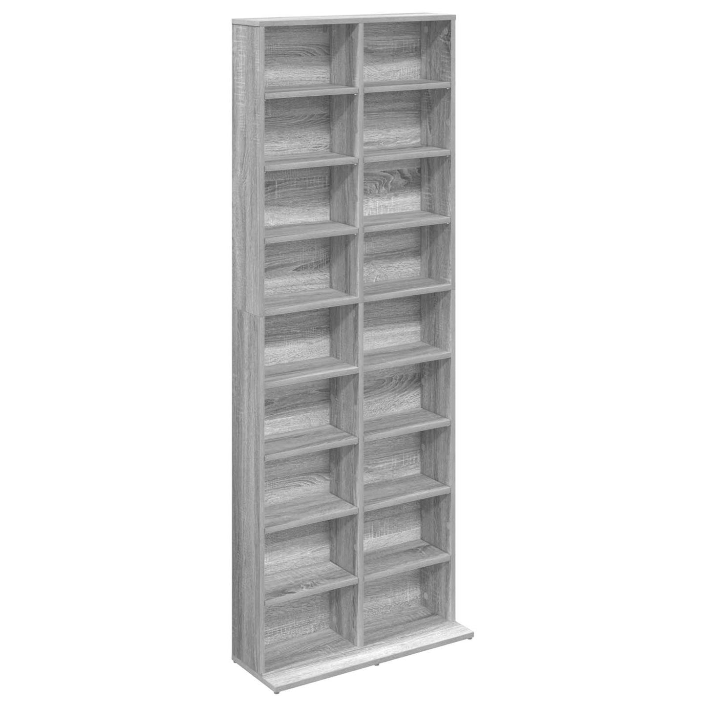 CD Cabinet Grey Sonoma 65 x 23.5 x 175 cm Engineered Wood