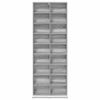 CD Cabinet Grey Sonoma 65 x 23.5 x 175 cm Engineered Wood