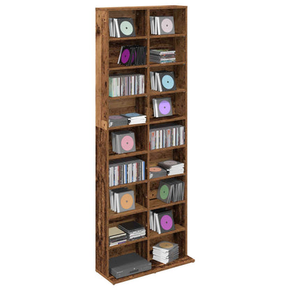 CD Cabinet Old Wood 65 x 23.5 x 175 cm Engineered Wood