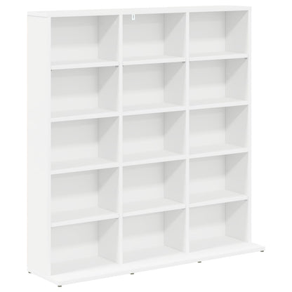 CD Cabinet White 96 x 23.5 x 97.5 cm Engineered Wood