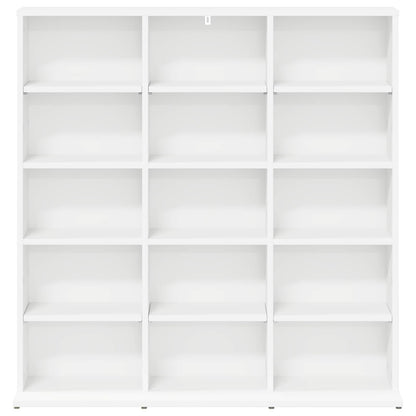 CD Cabinet White 96 x 23.5 x 97.5 cm Engineered Wood