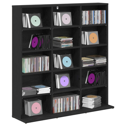 CD Cabinet Black Oak 96 x 23.5 x 97.5 cm Engineered Wood