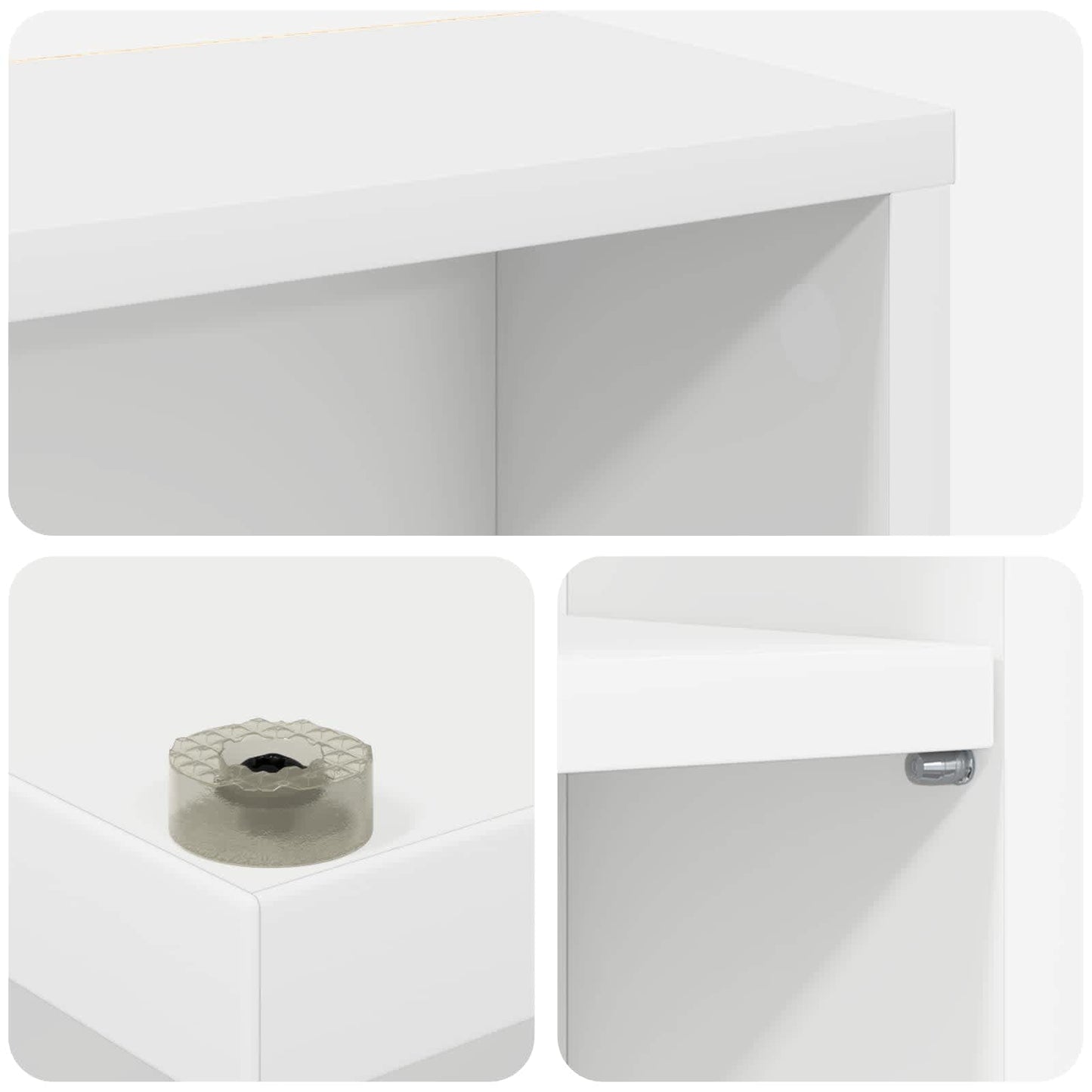 CD Cabinet 2 pcs White 65 x 23.5 x 97.5 cm Engineered Wood