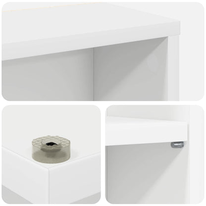 CD Cabinet 2 pcs White 65 x 23.5 x 97.5 cm Engineered Wood