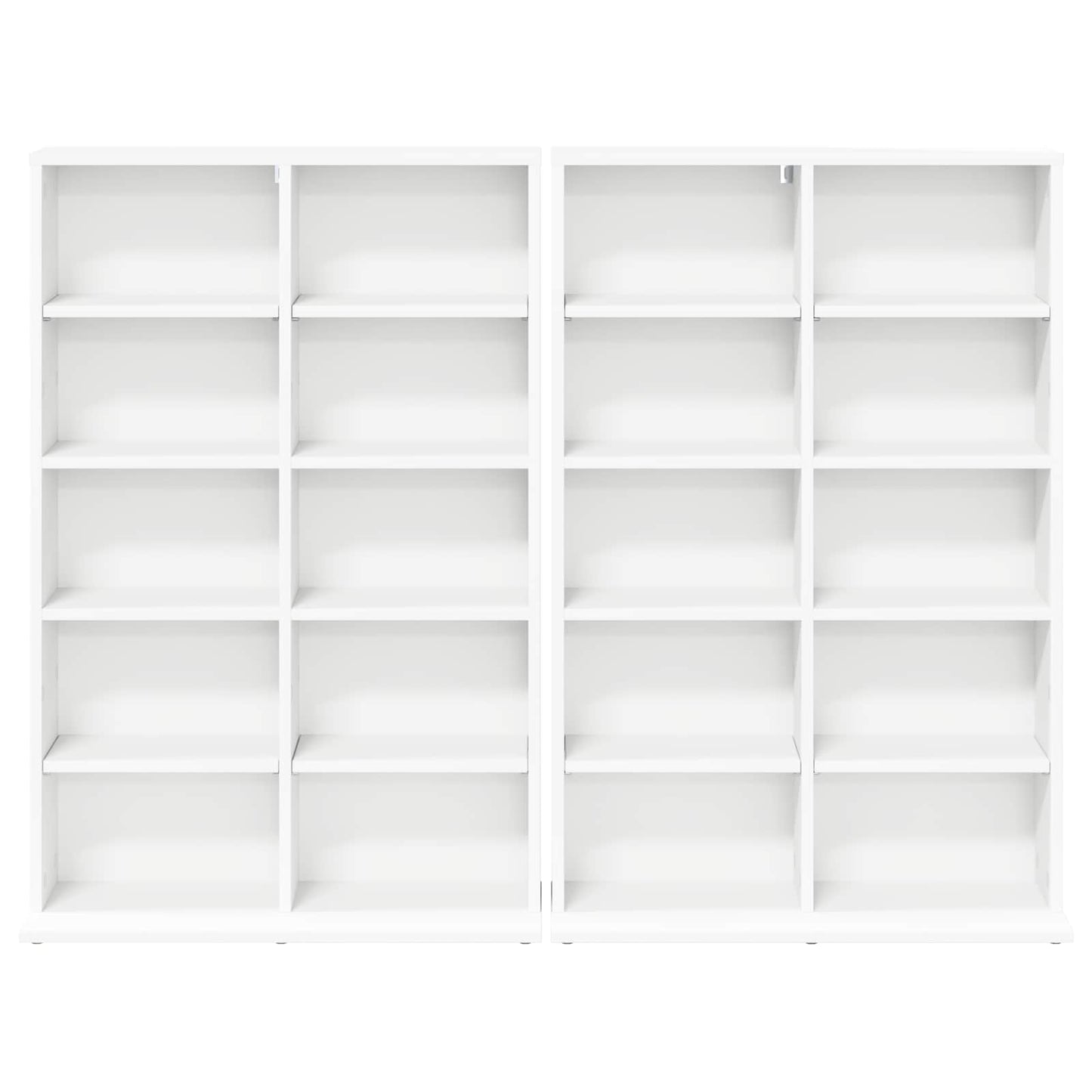 CD Cabinet 2 pcs White 65 x 23.5 x 97.5 cm Engineered Wood