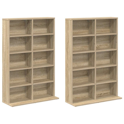 CD Cabinet 2 pcs Sonoma Oak 65 x 23.5 x 97.5 cm Engineered Wood