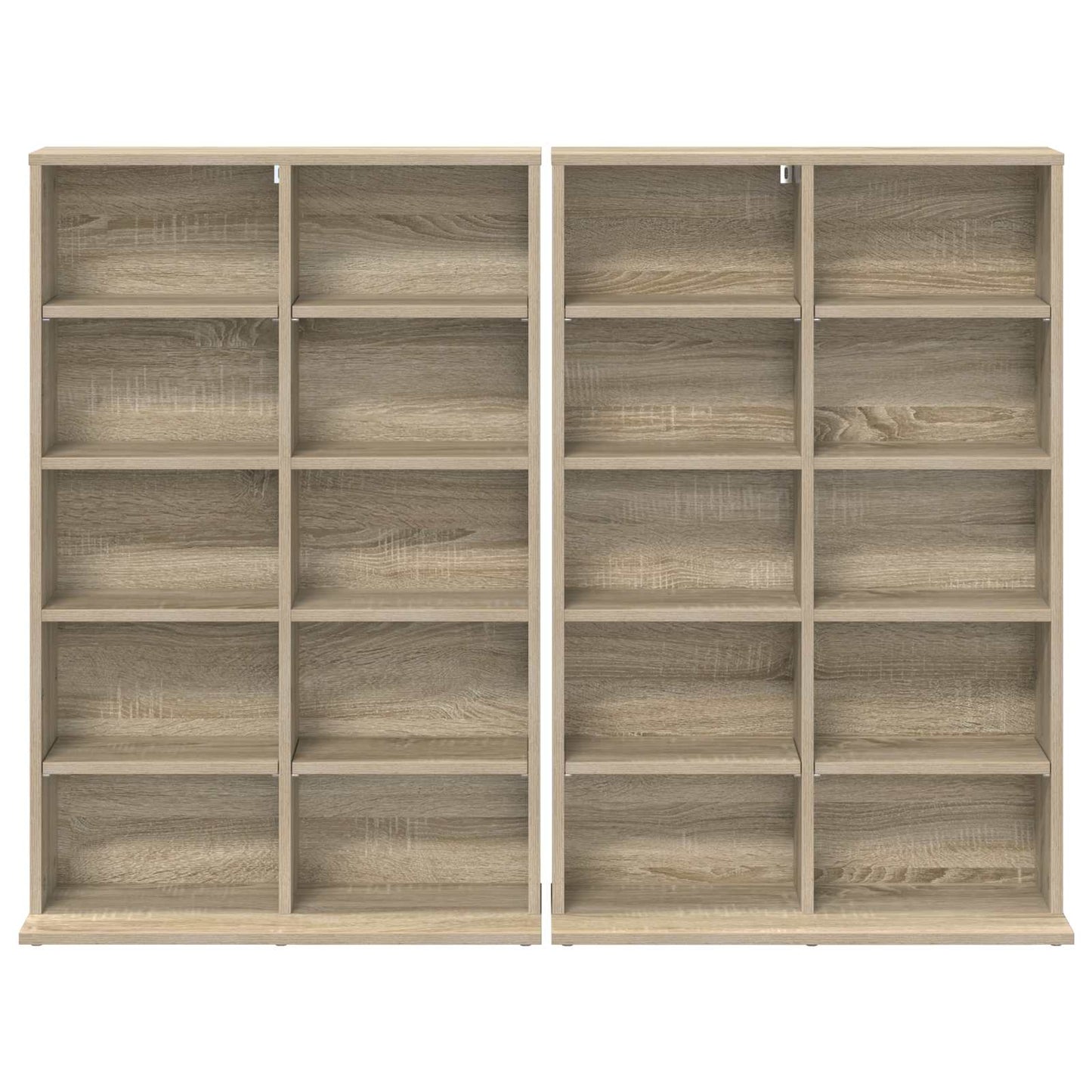 CD Cabinet 2 pcs Sonoma Oak 65 x 23.5 x 97.5 cm Engineered Wood
