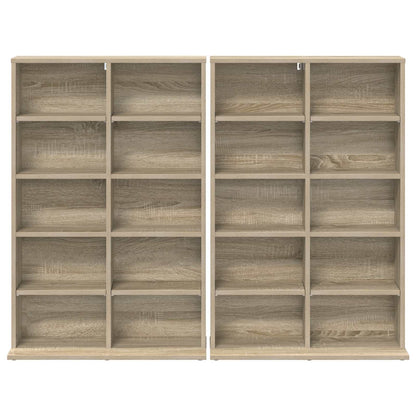 CD Cabinet 2 pcs Sonoma Oak 65 x 23.5 x 97.5 cm Engineered Wood