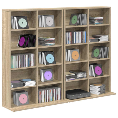 CD Cabinet 2 pcs Sonoma Oak 65 x 23.5 x 97.5 cm Engineered Wood