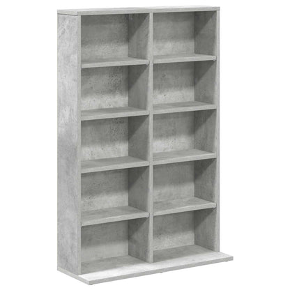 CD Cabinet Concrete Grey 65 x 23.5 x 97.5 cm Engineered Wood