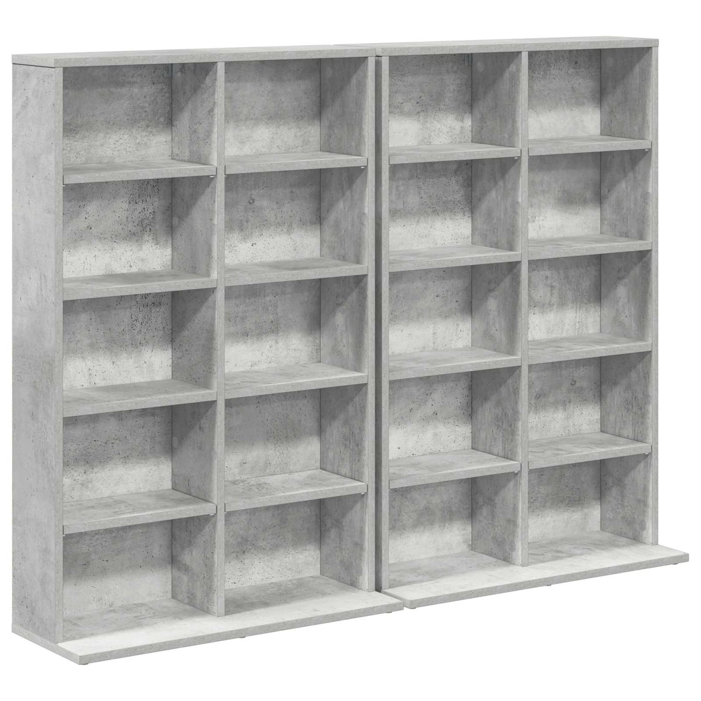 CD Cabinet 2 pcs Concrete Grey 65 x 23.5 x 97.5 cm