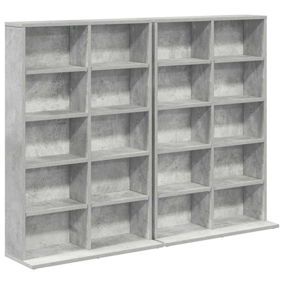 CD Cabinet 2 pcs Concrete Grey 65 x 23.5 x 97.5 cm