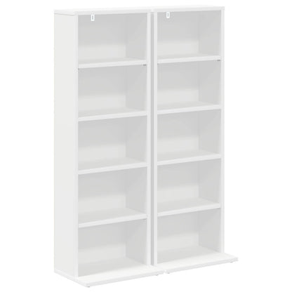 CD Cabinet 2 pcs White 33 x 23.5 x 97.5 cm Engineered Wood