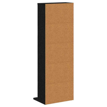 CD Cabinet Black Oak 33 x 23.5 x 97.5 cm Engineered Wood