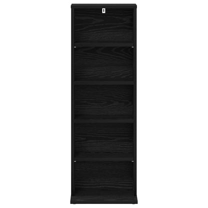 CD Cabinet Black Oak 33 x 23.5 x 97.5 cm Engineered Wood