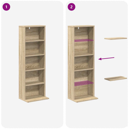 CD Cabinet Sonoma Oak 33 x 23.5 x 97.5 cm Engineered Wood