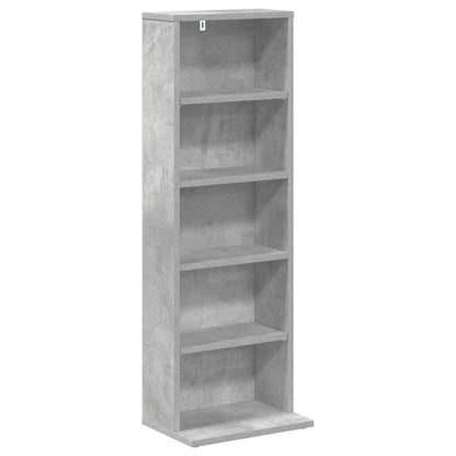 CD Cabinet Concrete Grey 33 x 23.5 x 97.5 cm Engineered Wood