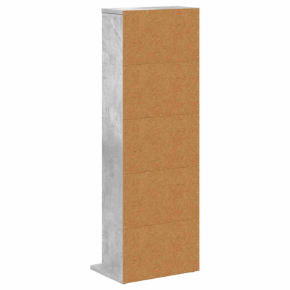 CD Cabinet Concrete Grey 33 x 23.5 x 97.5 cm Engineered Wood