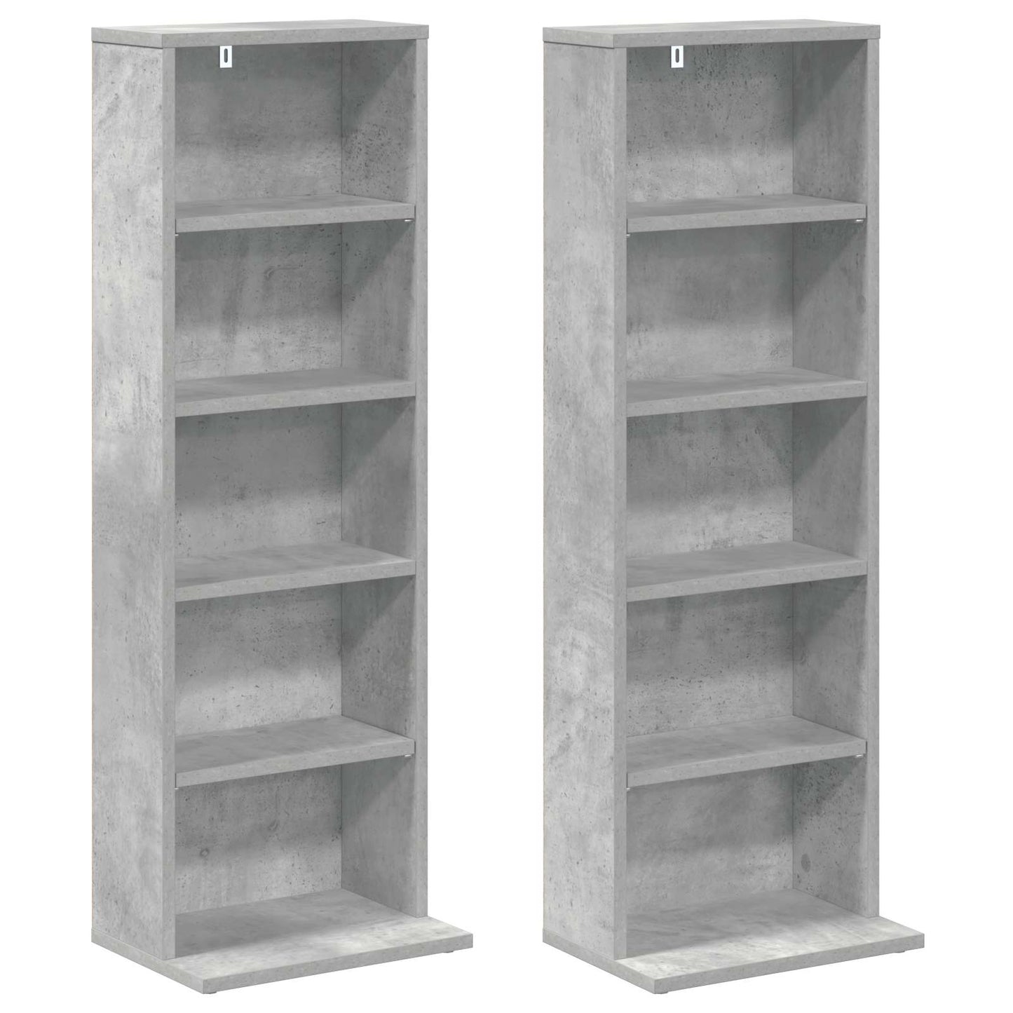 CD Cabinet 2 pcs Concrete Grey 33 x 23.5 x 97.5 cm