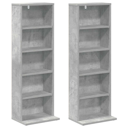 CD Cabinet 2 pcs Concrete Grey 33 x 23.5 x 97.5 cm
