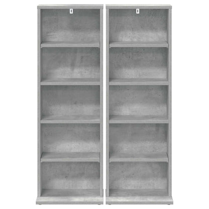 CD Cabinet 2 pcs Concrete Grey 33 x 23.5 x 97.5 cm