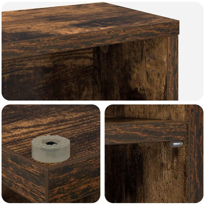 CD Cabinet Smoked Oak 33 x 23.5 x 97.5 cm Engineered Wood