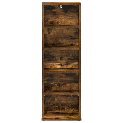 CD Cabinet Smoked Oak 33 x 23.5 x 97.5 cm Engineered Wood