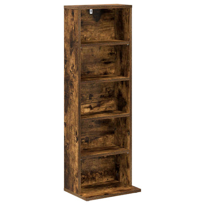 CD Cabinet 2 pcs Smoked Oak 33 x 23.5 x 97.5 cm Engineered Wood