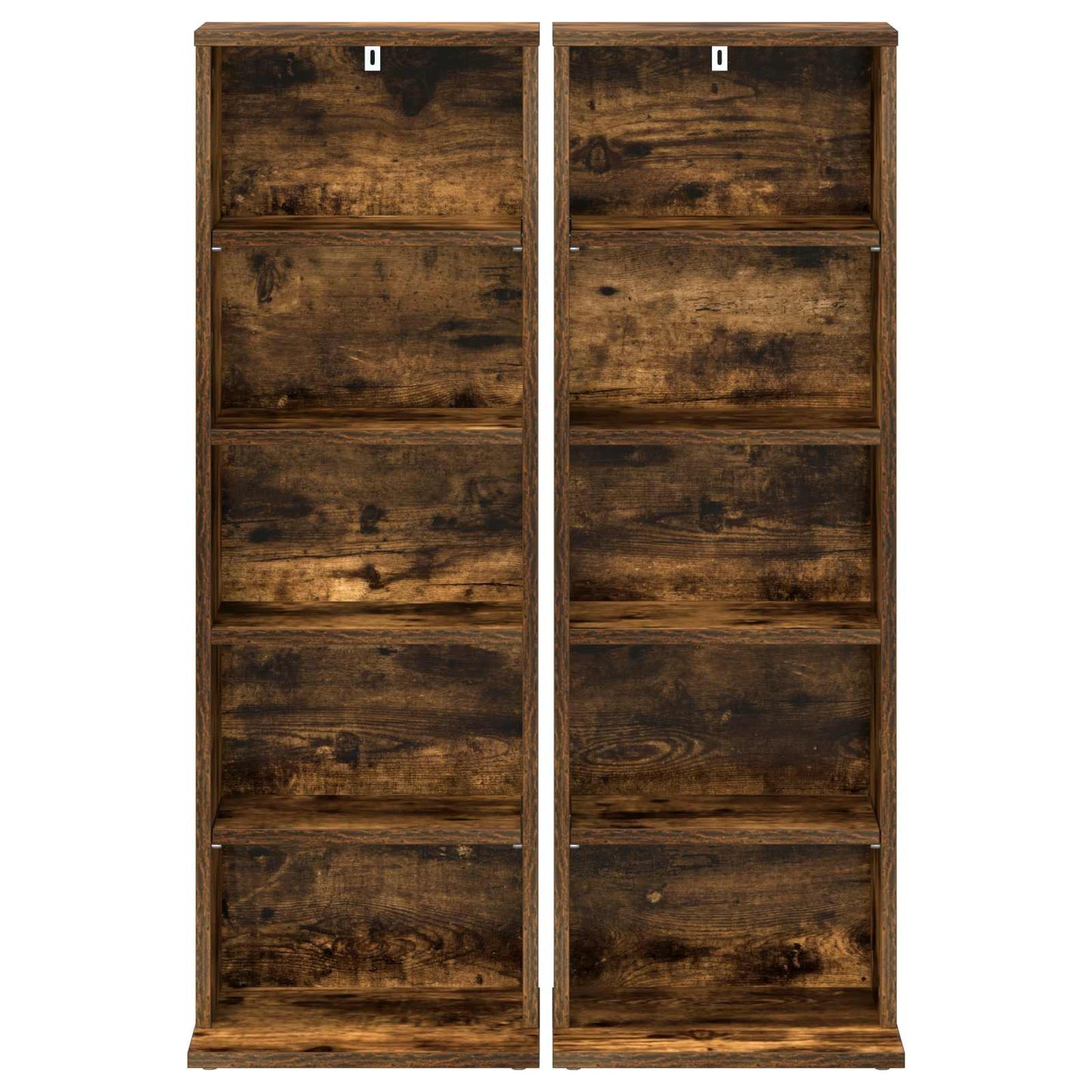 CD Cabinet 2 pcs Smoked Oak 33 x 23.5 x 97.5 cm Engineered Wood