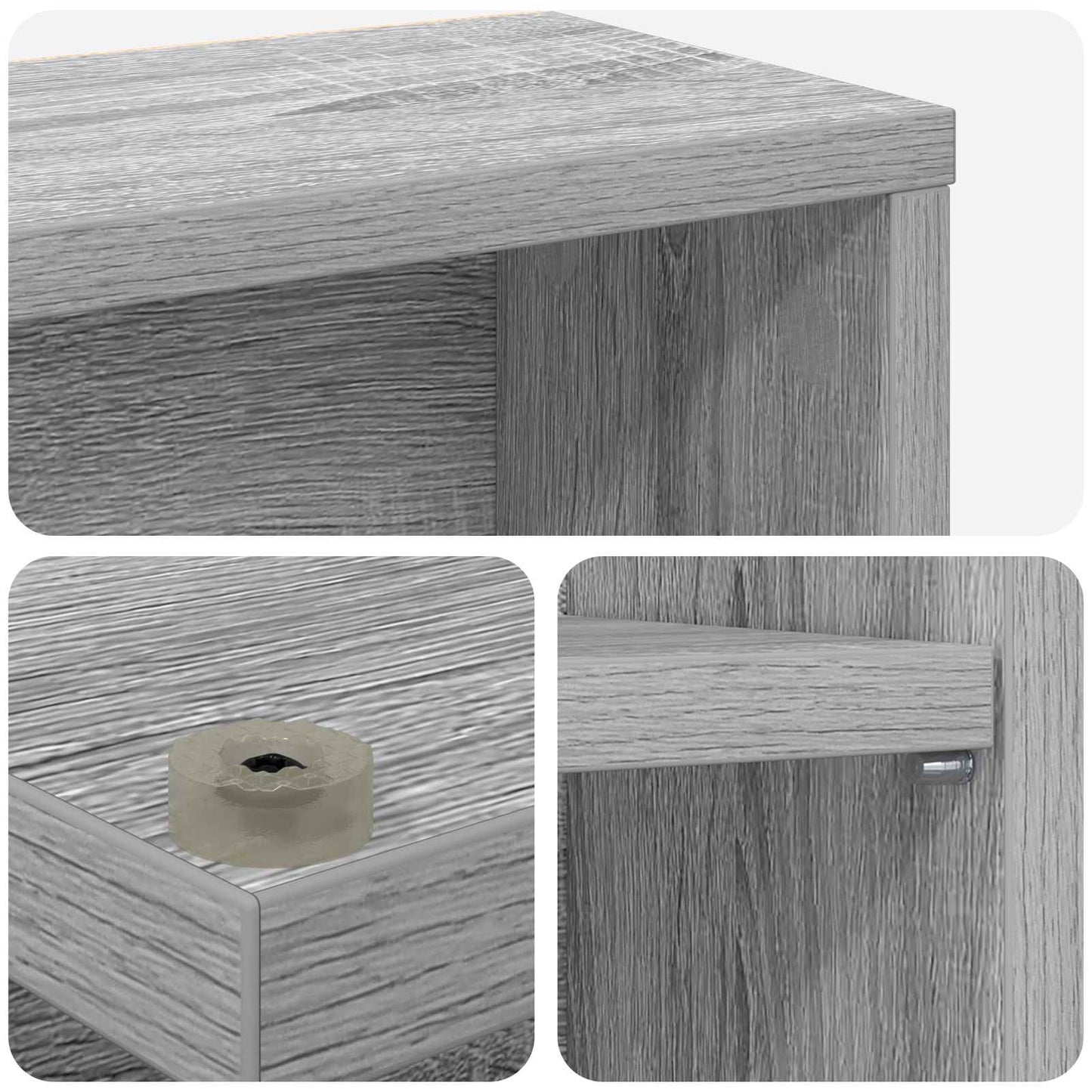 CD Cabinet Grey Sonoma 33 x 23.5 x 97.5 cm Engineered Wood