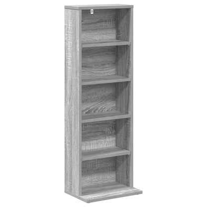CD Cabinet Grey Sonoma 33 x 23.5 x 97.5 cm Engineered Wood