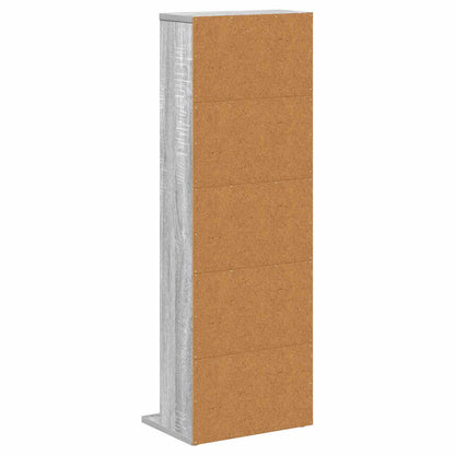 CD Cabinet Grey Sonoma 33 x 23.5 x 97.5 cm Engineered Wood