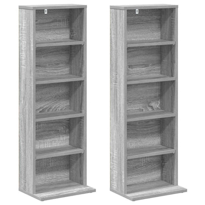 CD Cabinet 2 pcs Grey Sonoma 33 x 23.5 x 97.5 cm