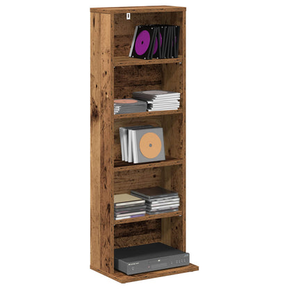 CD Cabinet Old Wood 33 x 23.5 x 97.5 cm Engineered Wood