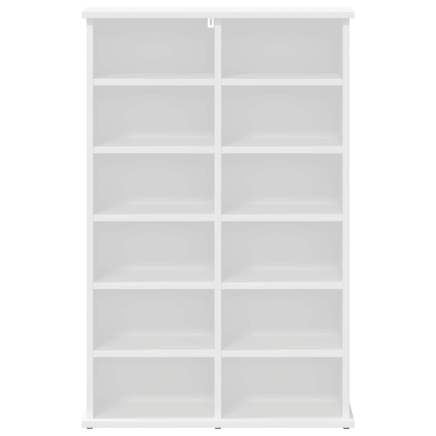 CD Cabinet White 60 x 17 x 92 cm Engineered Wood