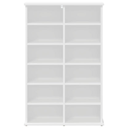 CD Cabinet White 60 x 17 x 92 cm Engineered Wood