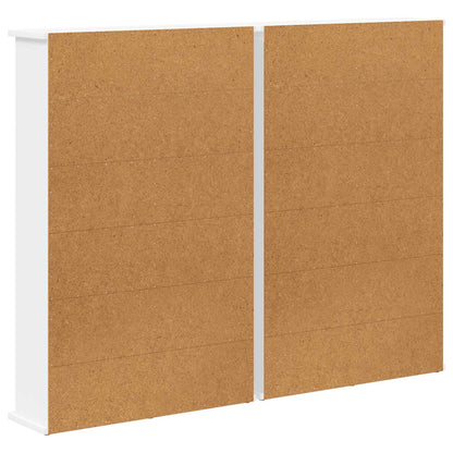 CD Cabinet 2 pcs White 60 x 17 x 92 cm Engineered Wood