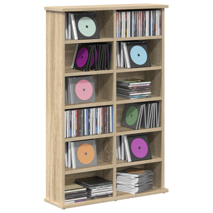 CD Cabinet Sonoma Oak 60 x 17 x 92 cm Engineered Wood