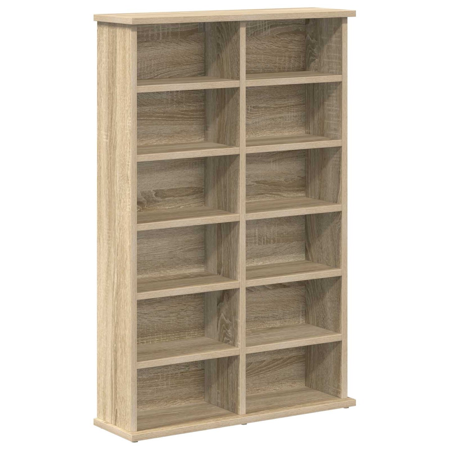 CD Cabinet 2 pcs Sonoma Oak 60 x 17 x 92 cm Engineered Wood