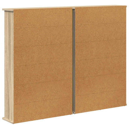 CD Cabinet 2 pcs Sonoma Oak 60 x 17 x 92 cm Engineered Wood