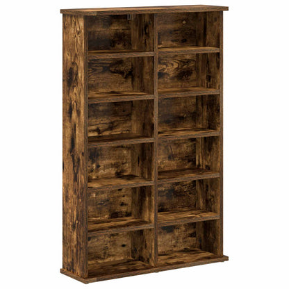 CD Cabinet 2 pcs Smoked Oak 60 x 17 x 92 cm Engineered Wood