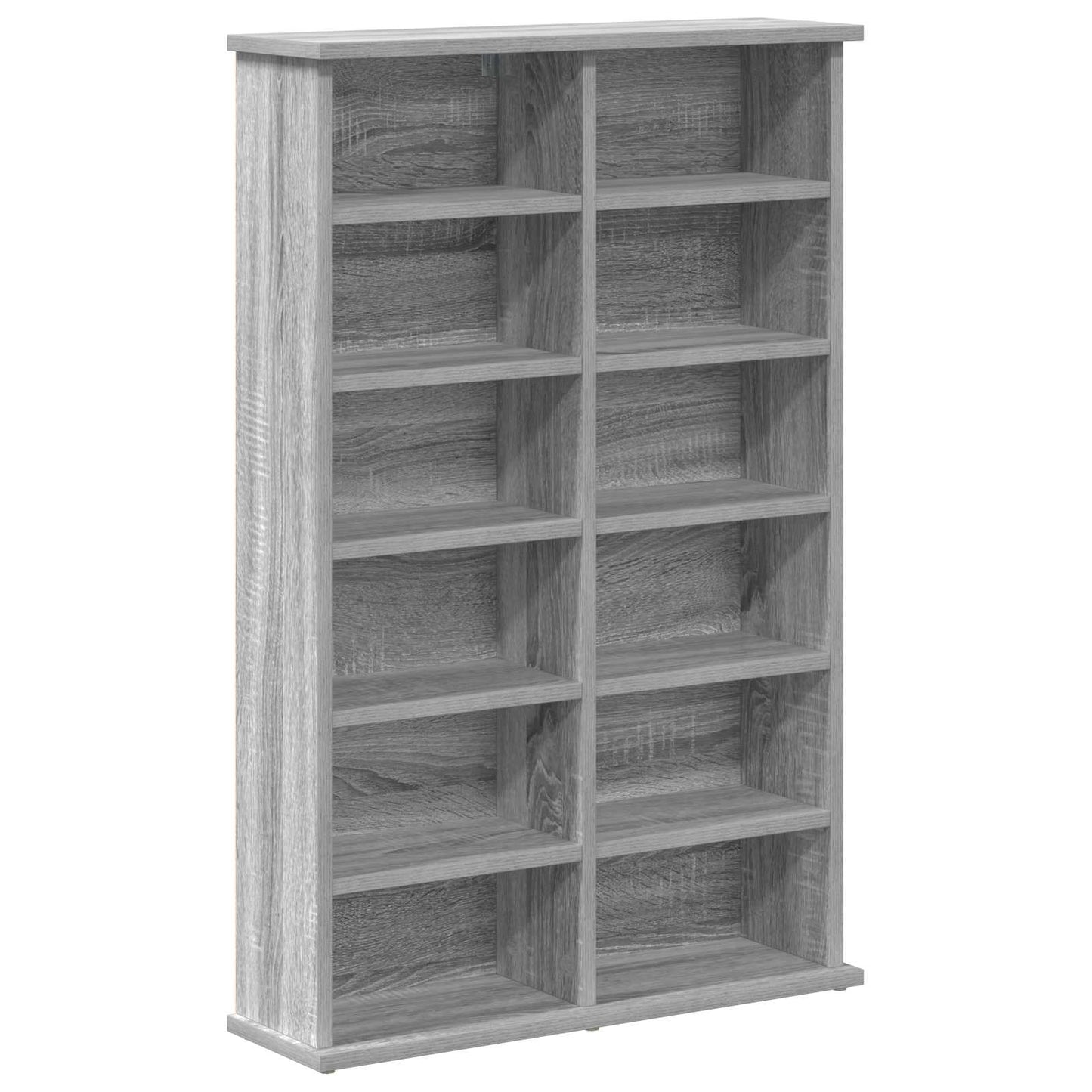 CD Cabinet 2 pcs Grey Sonoma 60 x 17 x 92 cm Engineered Wood