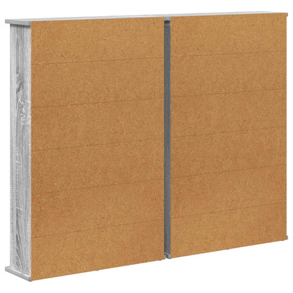CD Cabinet 2 pcs Grey Sonoma 60 x 17 x 92 cm Engineered Wood
