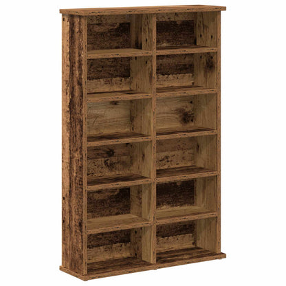 CD Cabinet 2 pcs Old Wood 60 x 17 x 92 cm Engineered Wood