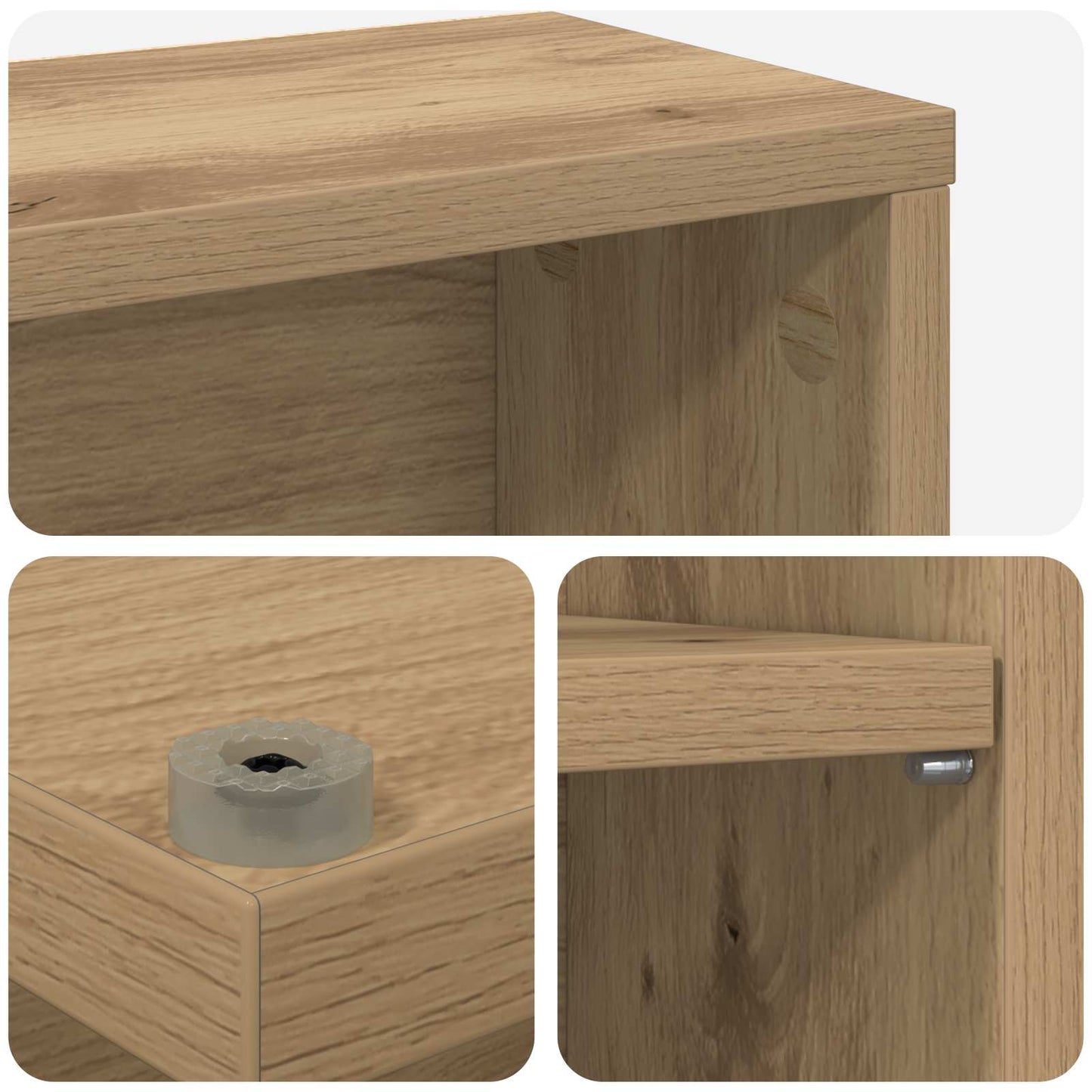CD Cabinet 2 pcs Artisan Oak 60 x 17 x 92 cm Engineered Wood