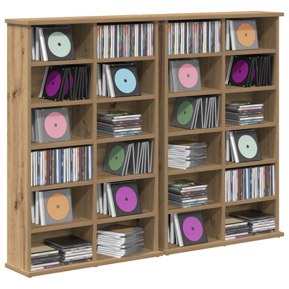 CD Cabinet 2 pcs Artisan Oak 60 x 17 x 92 cm Engineered Wood
