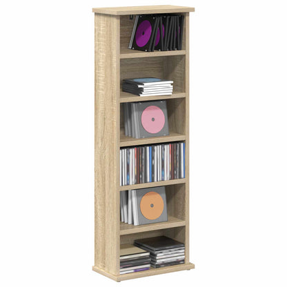 CD Cabinet Sonoma Oak 32 x 17 x 92 cm Engineered Wood